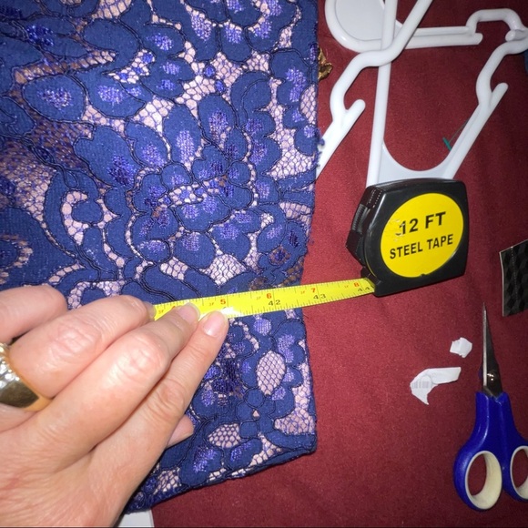 JS Collection Navy Lace Midi Dress 4 - Picture 7 of 15